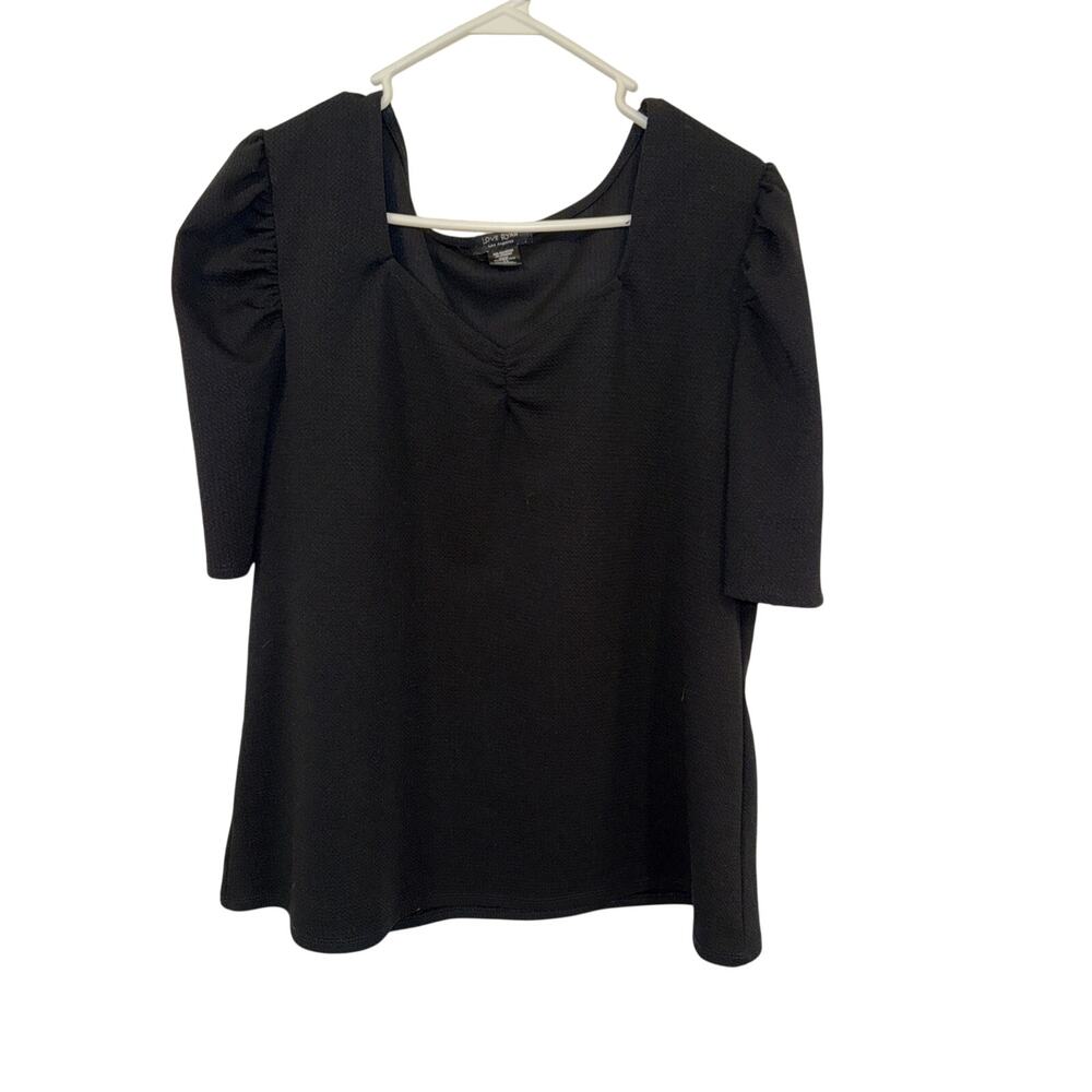 Love Ryan black women's blouse with a square neckline 2XL